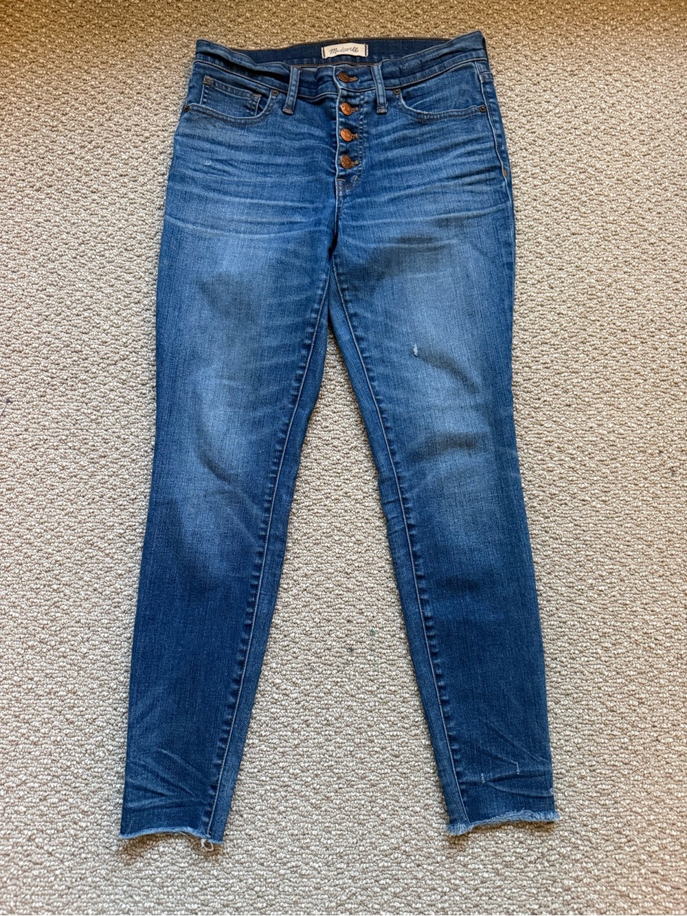 Madewell 9” High Rise Skinny Jeans Women’s 29 Medium Wash Distressed